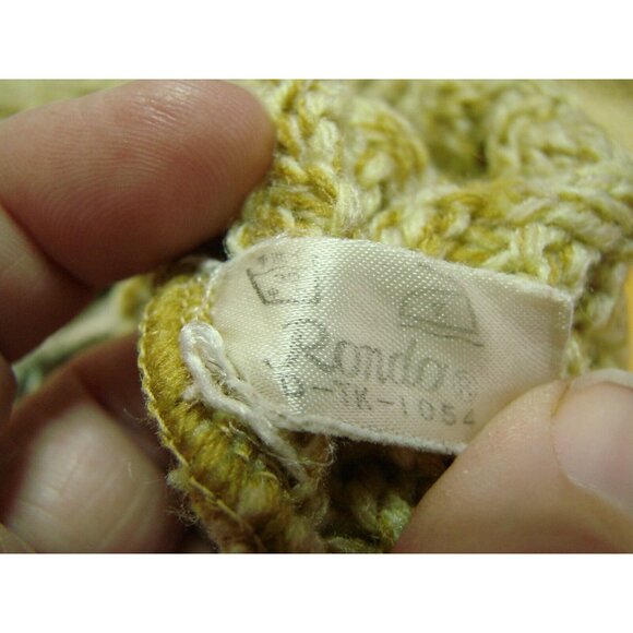 Vtg Sunbird LL Yellow Cable Knit Cardigan Sweater Size L Chest 48" Button Front - Picture 9 of 12